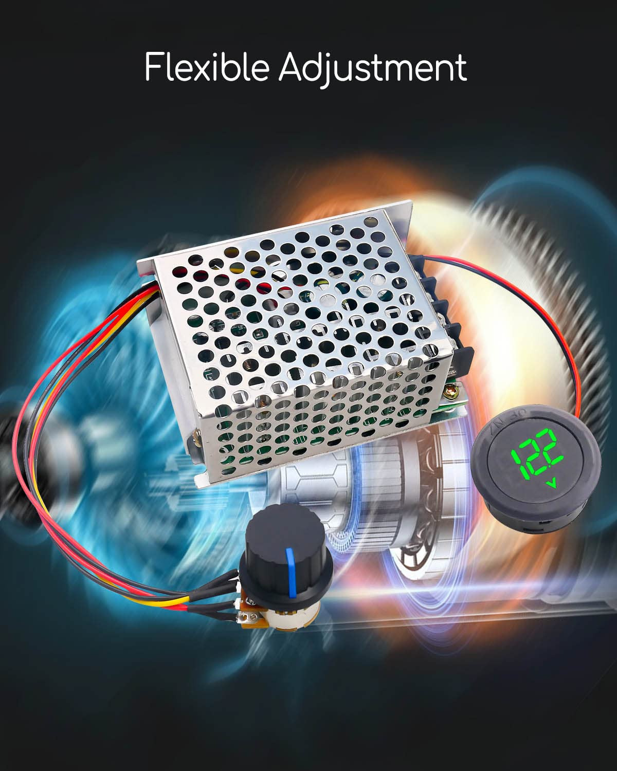 GMURA Voltage Display shows real time output for easy monitoring