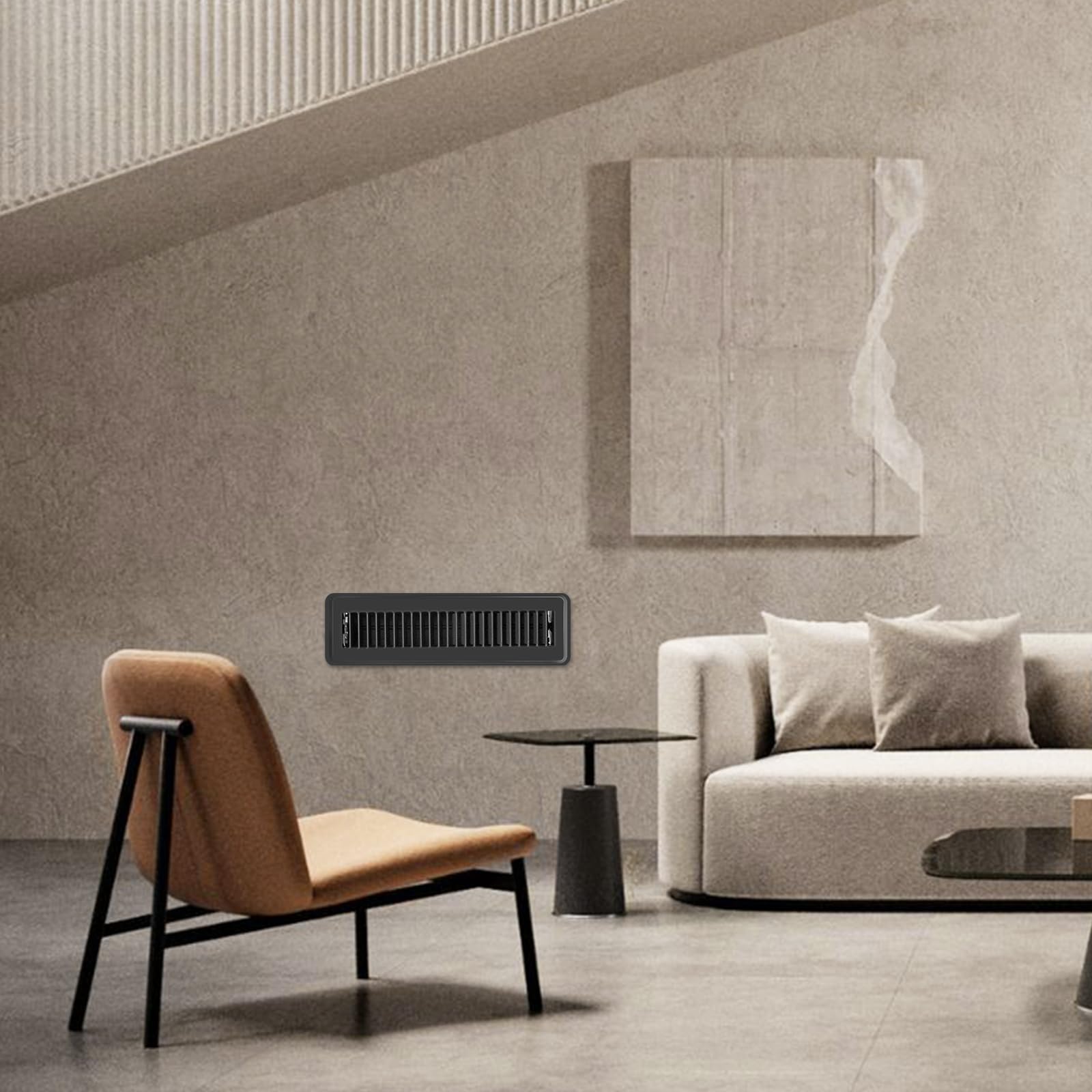 Gmurnai black vent cover blends with decor while guiding airflow.