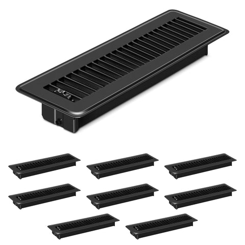 Gmurnai floor vent cover 2x10 black for unobtrusive styling and airflow.