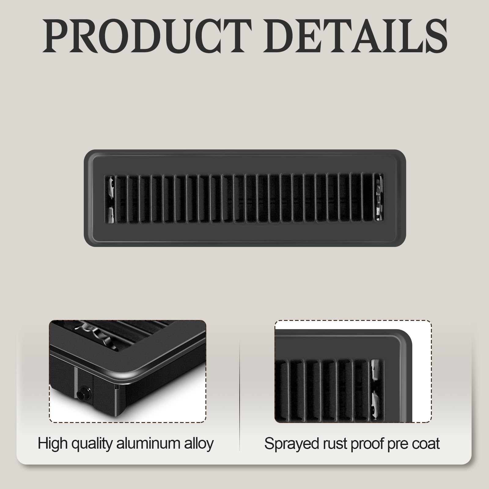 Gmurnai floor vent cover is easy to install and remove.