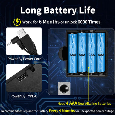 Gnellkoor RFID cabinet lock battery life supports months of operation