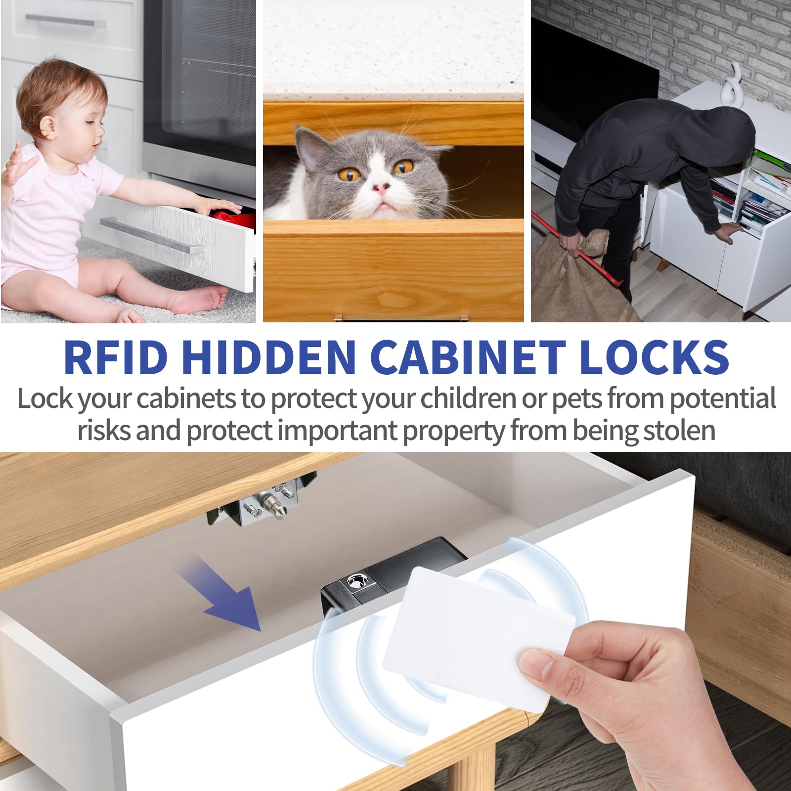 Gnellkoor RFID cabinet lock key cards ready for multi-user access