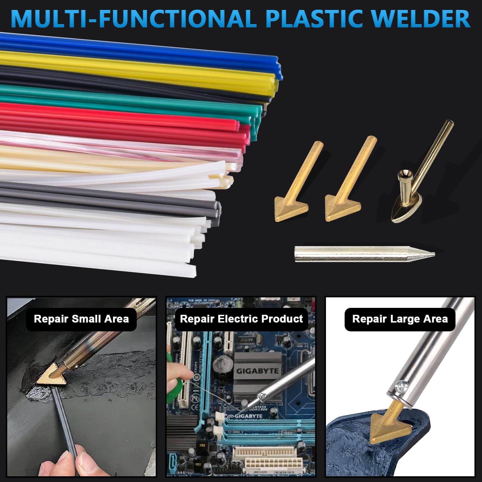 GNI stand, tape, screwdriver and brush included with the kit.