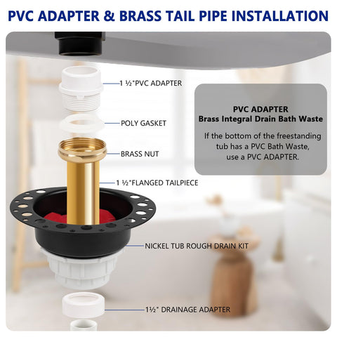 GNRZZT 2-to-1-1/2-inch drainage adapter for compatibility