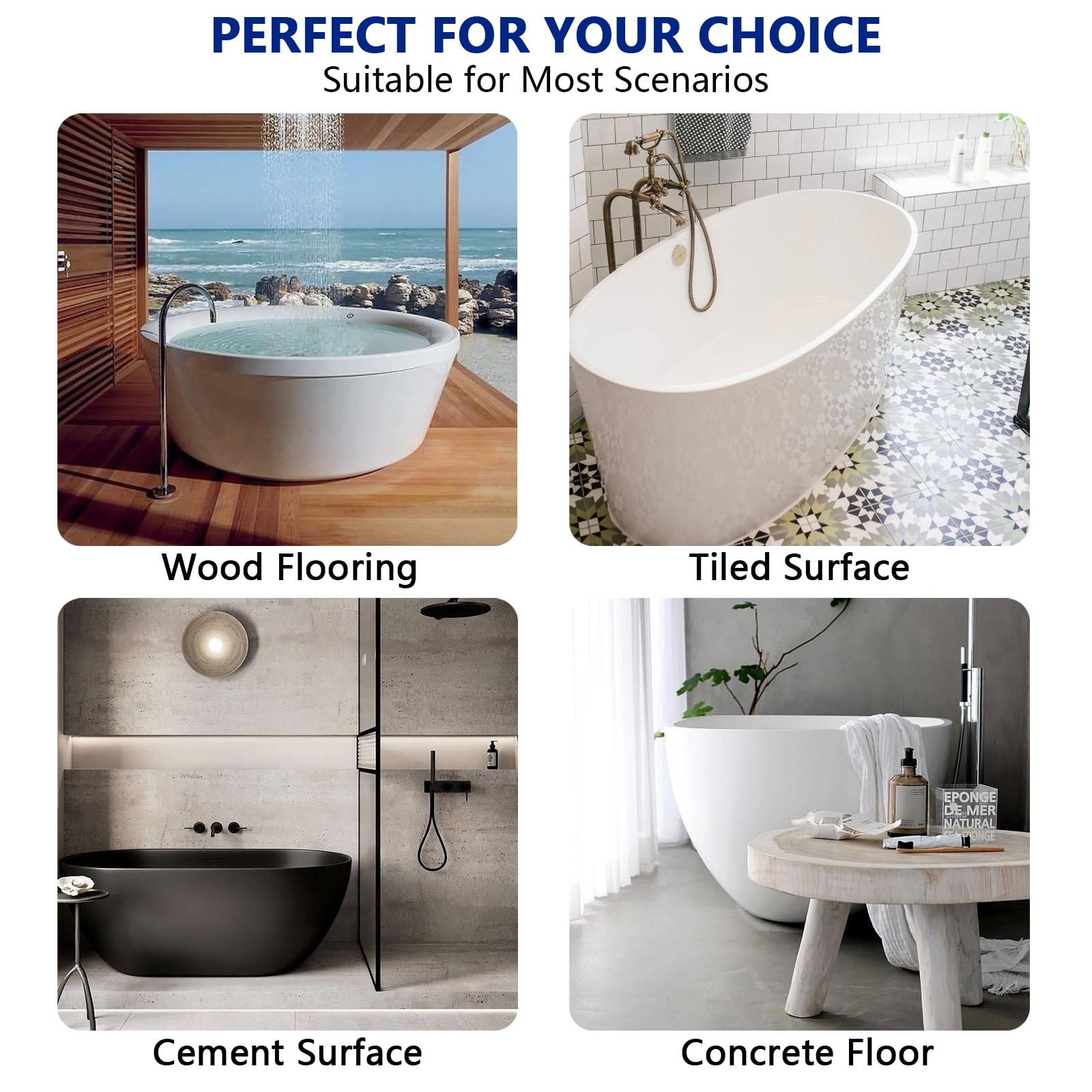 GNRZZT floor-mounted tub drain assembly for sturdy support