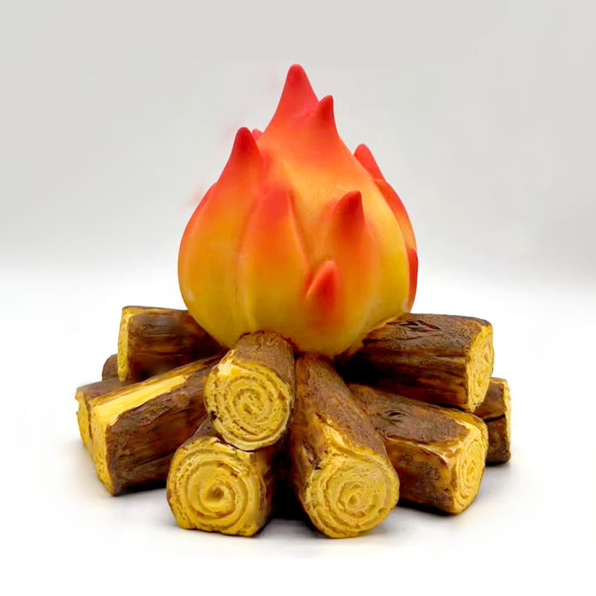 Gnurhok fake campfire night light with flickering flames for cozy indoor ambiance.