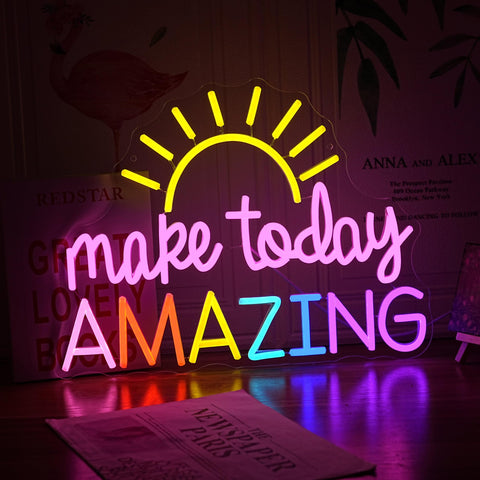 GNVETZLL Boho Wall Art LED Sign adds stylish ambience to any room