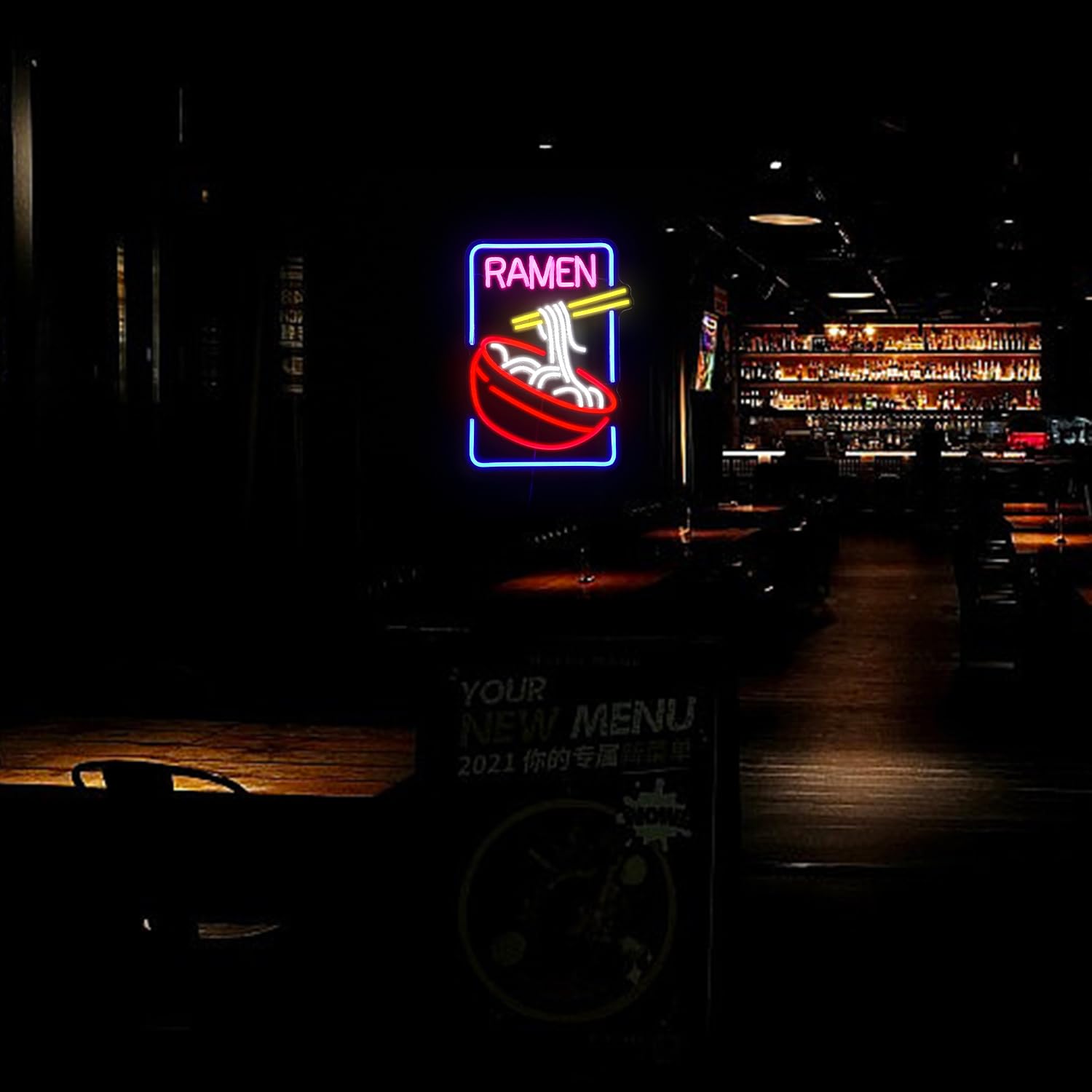 GNVETZLL neon ramen light delivers soft, bright glow without noise.
