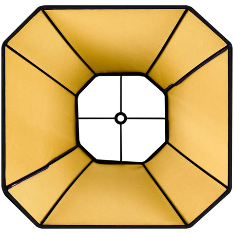 GO&SO bell lamp shades inside view showcases gold liner for warm amber glow.