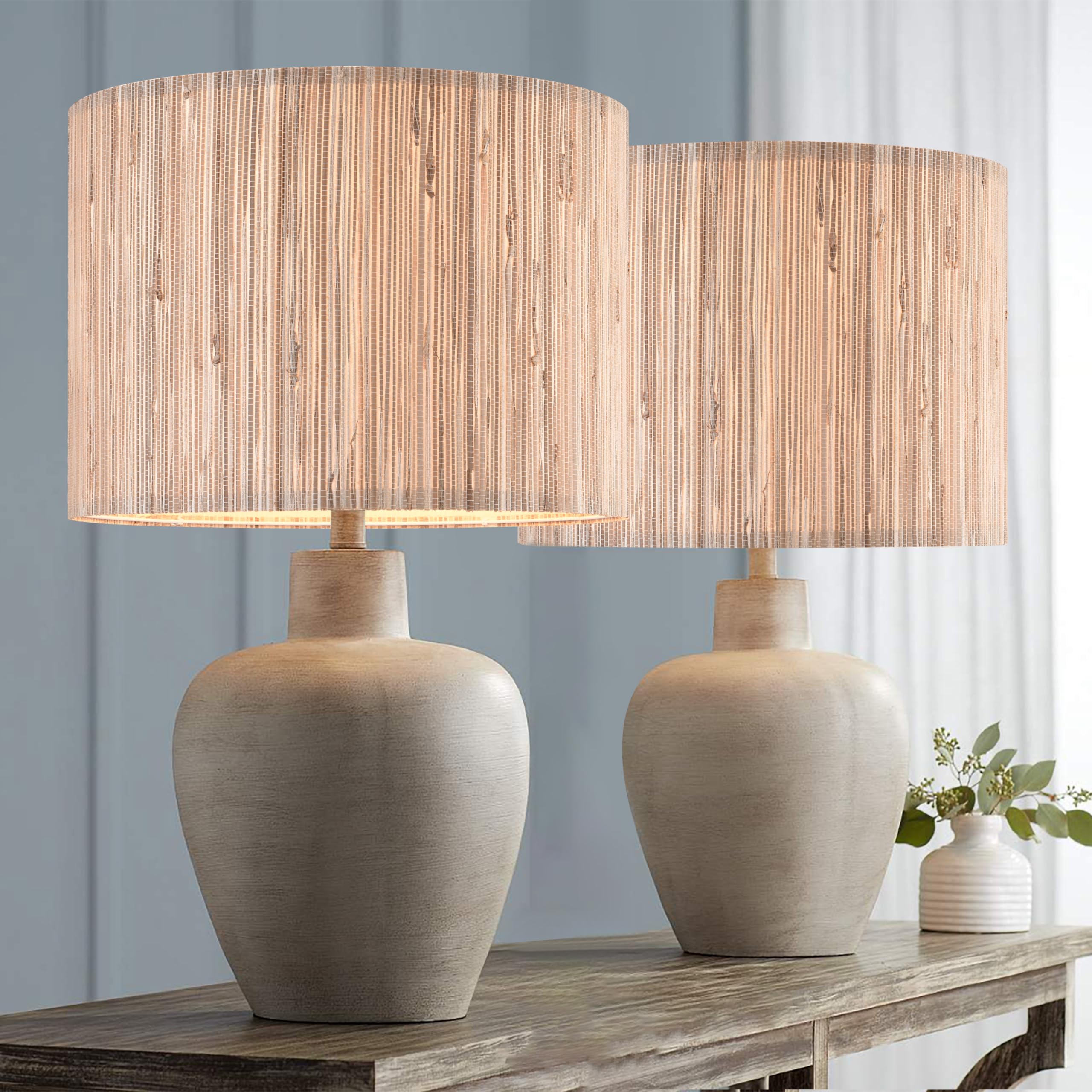 GO&SO natural straw material delivers rustic farmhouse charm.