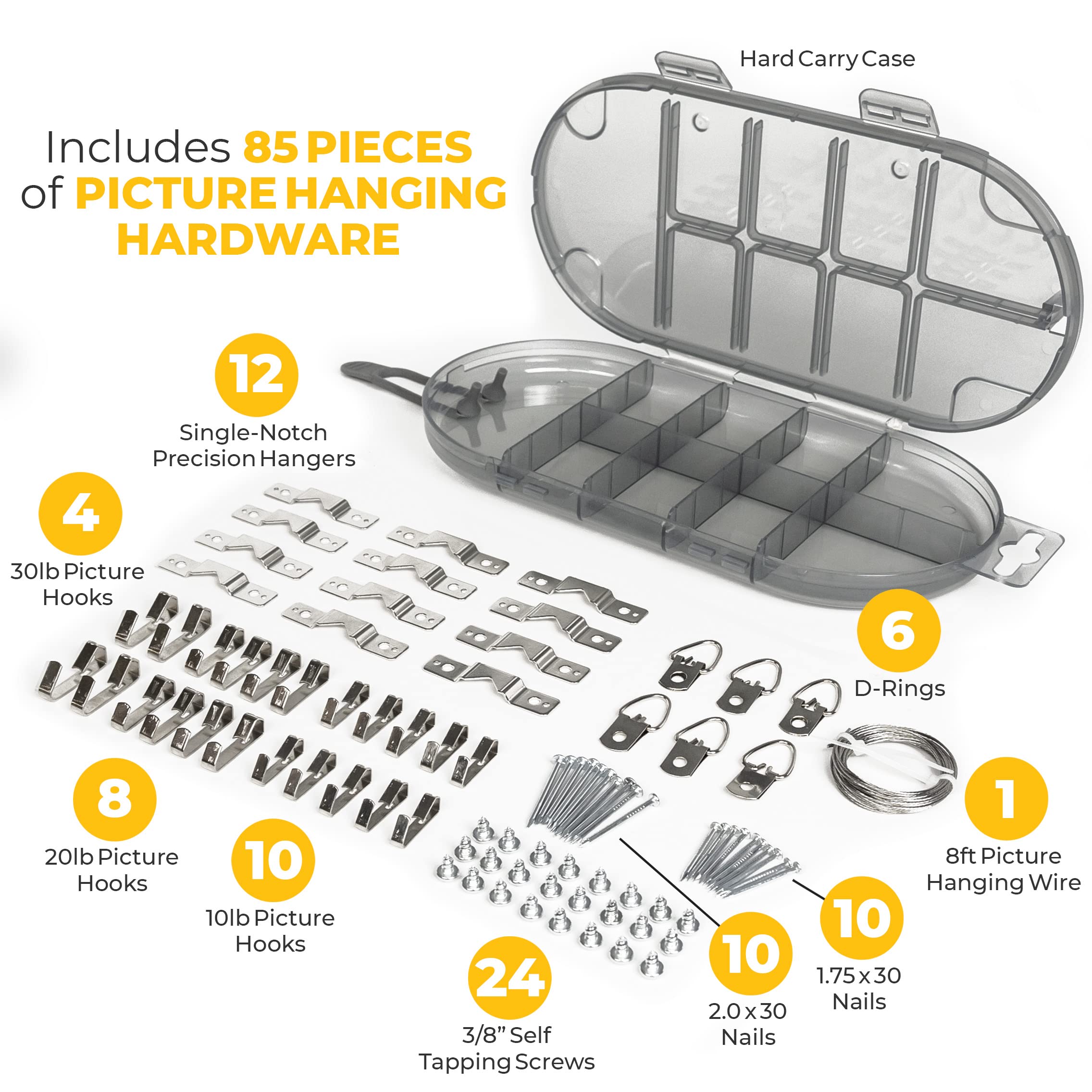 Go Hang It! Pro magnetic keys hold positions for accurate nail marking.