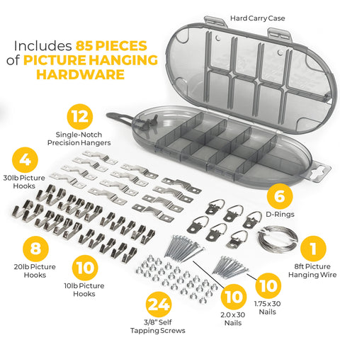 Go Hang It! Pro magnetic keys hold positions for accurate nail marking.