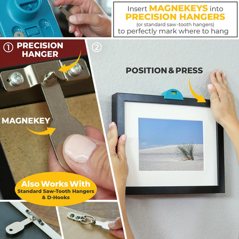 Go Hang It! Pro single-tooth hangers enable precise installation with minimal guesswork.