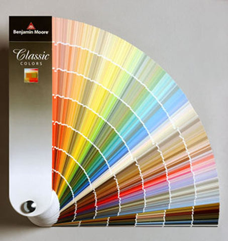 Go Outdoor Benjamin Moore Classic Colors fan deck swatches aid design planning
