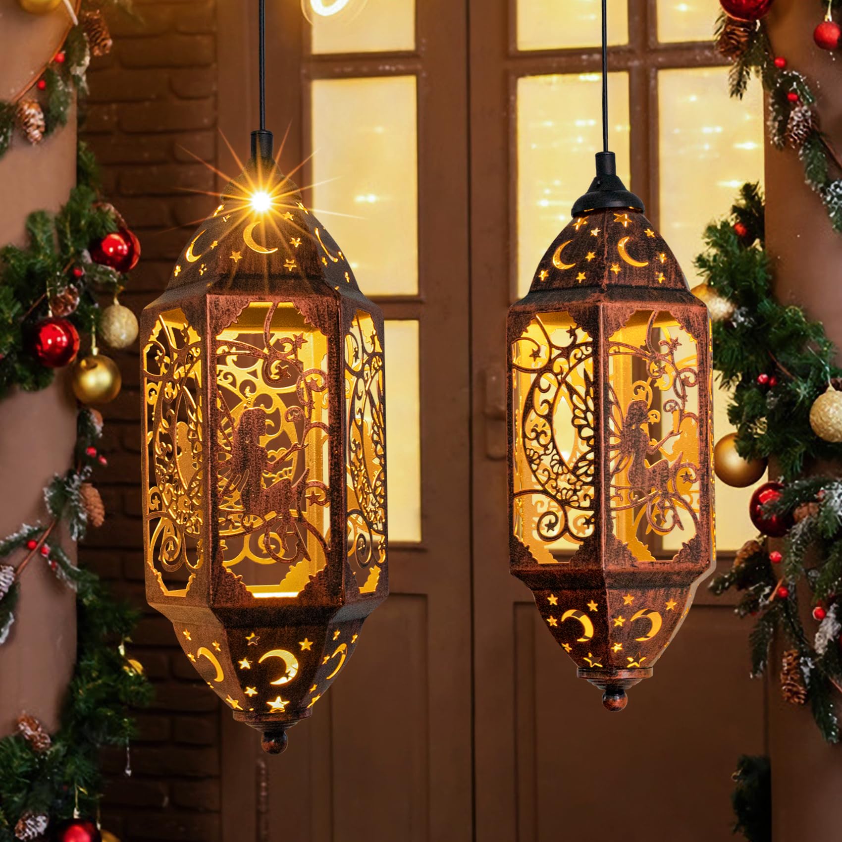 Go2garden outdoor lantern with waterproof antique copper finish for year round decor.