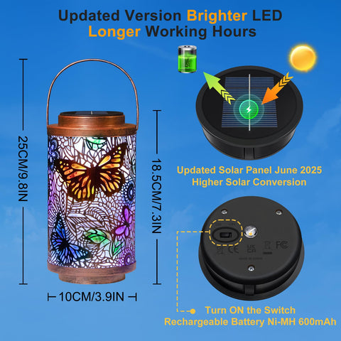 Go2garden butterfly lantern at sunset offers warm, decorative patio lighting