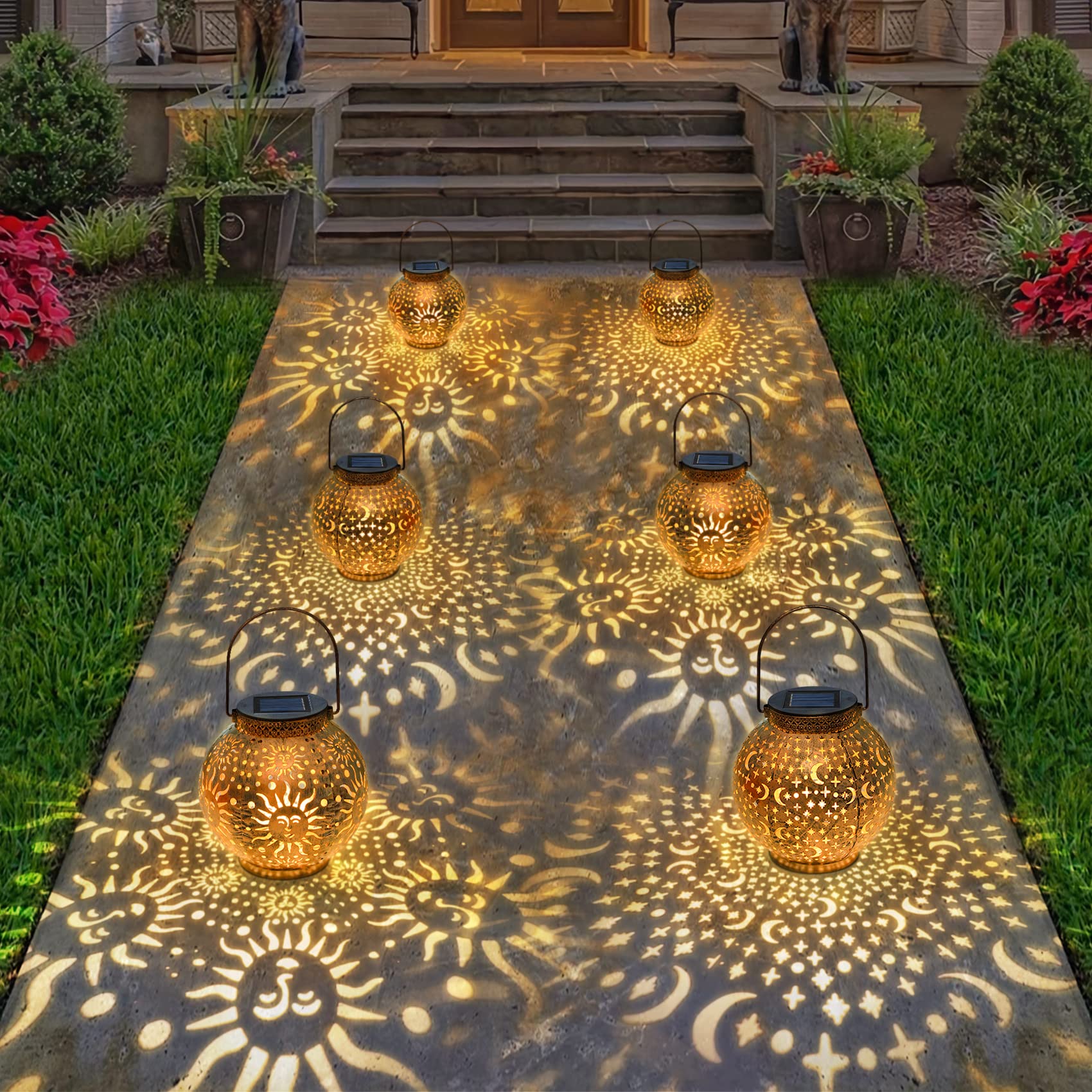 Go2garden easy-install solar lanterns require no wiring or tools.