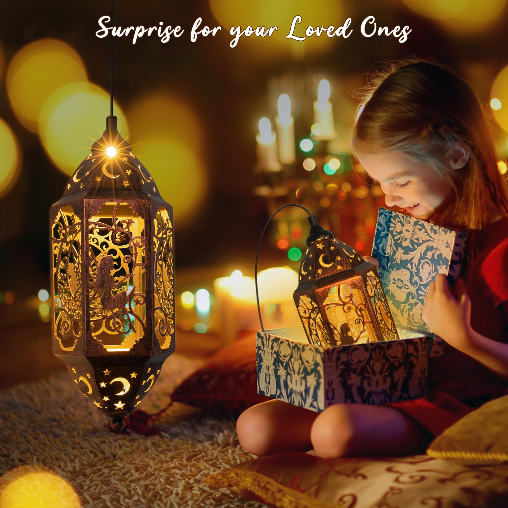 Go2garden moon star pattern lantern enhances garden mood.