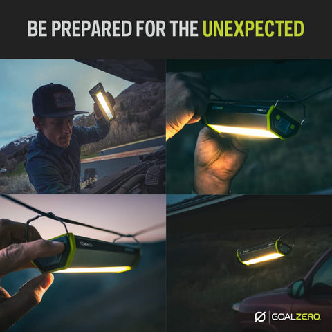 Goal Zero Torch Light compact and portable for camping or home use.
