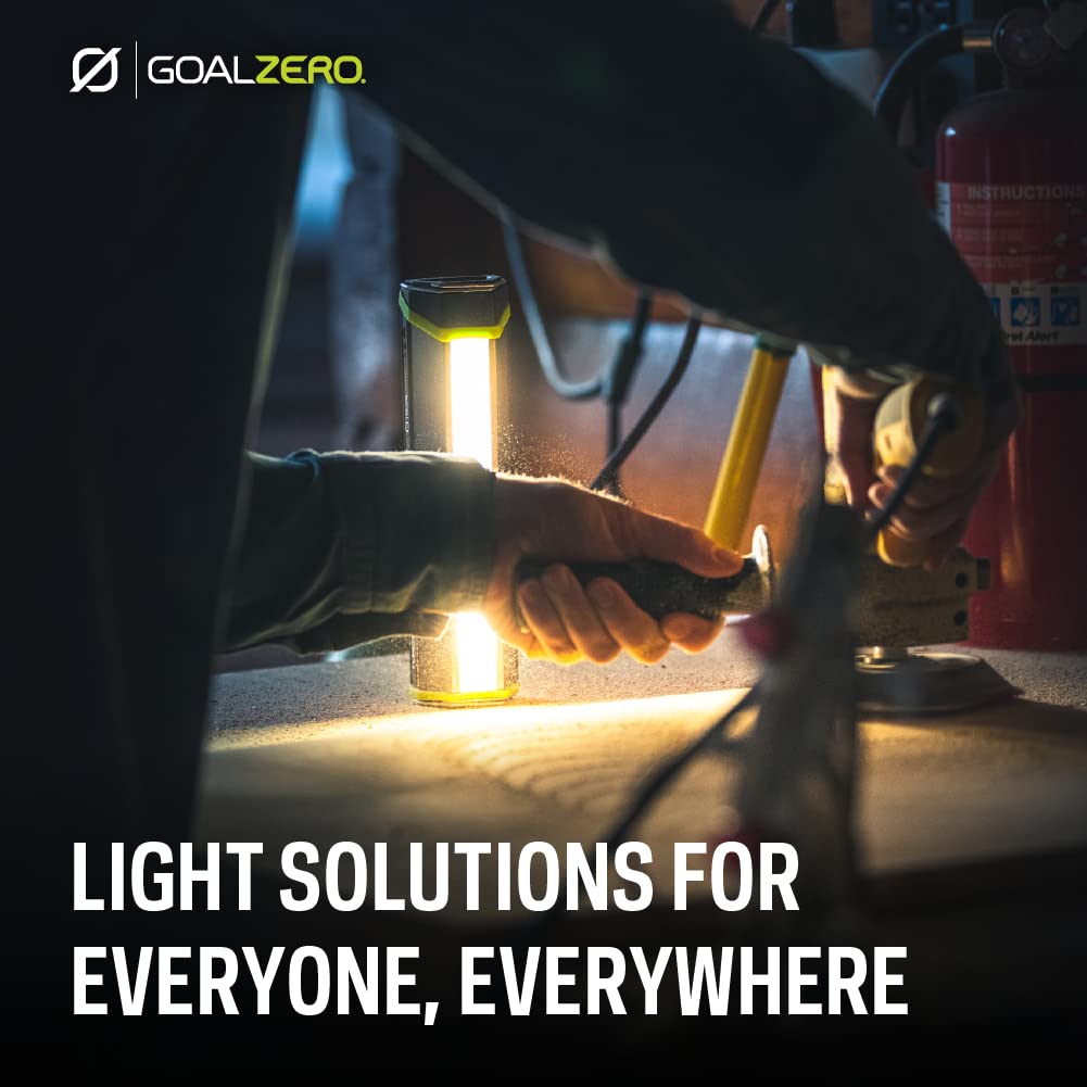 Goal Zero Torch Light serves as a focused spotlight for outdoor tasks.