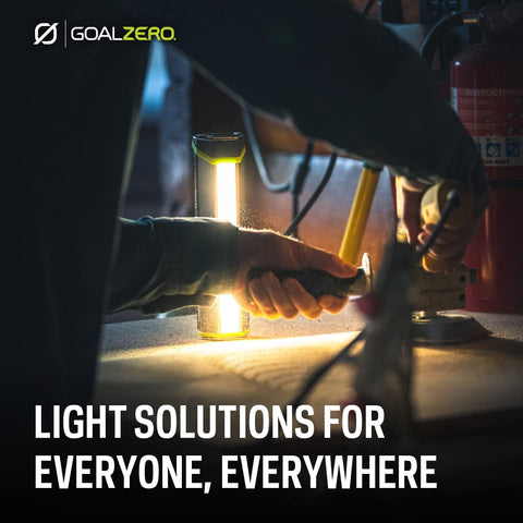 Goal Zero Torch Light serves as a focused spotlight for outdoor tasks.