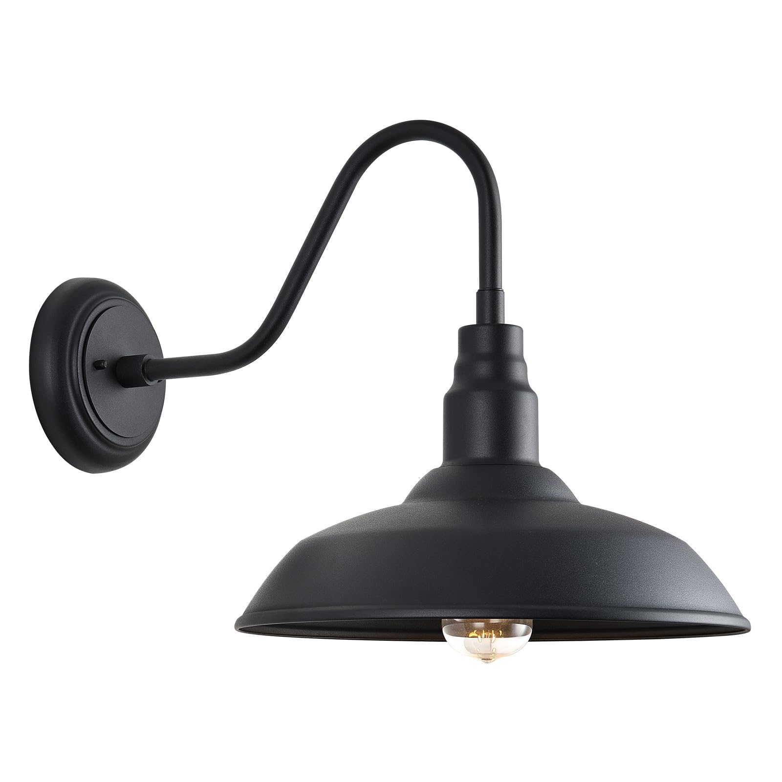 GOALPLUS 14in gooseneck light dome for porch lighting and broad exterior glow