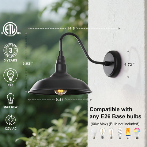 GOALPLUS gooseneck arm directs light for doorway and steps