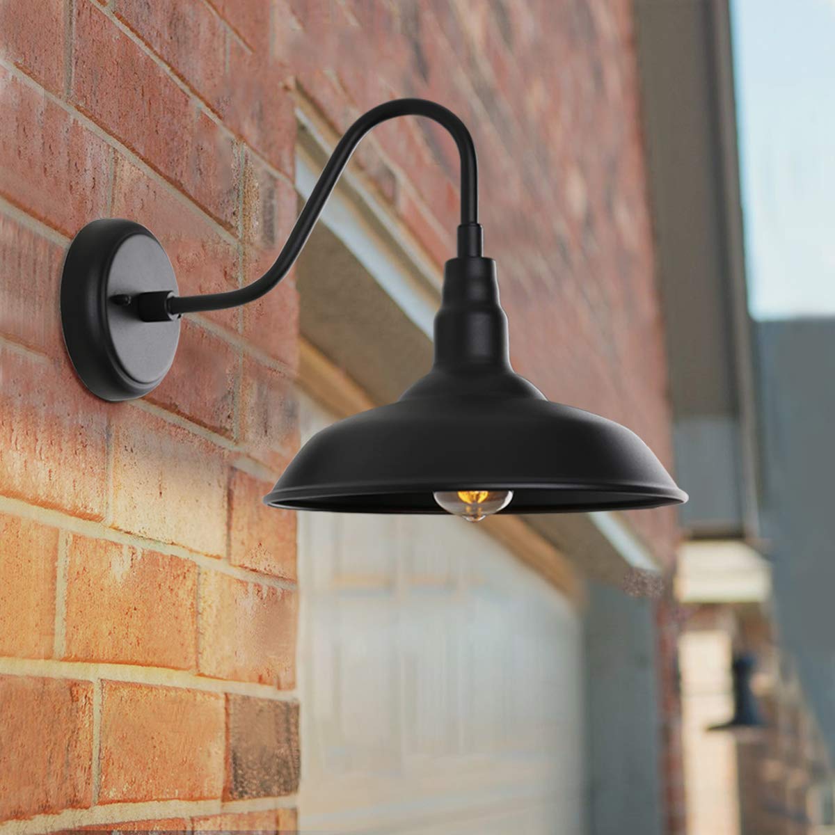 Rustic GOALPLUS wall sconce adds farmhouse charm to porch or garage