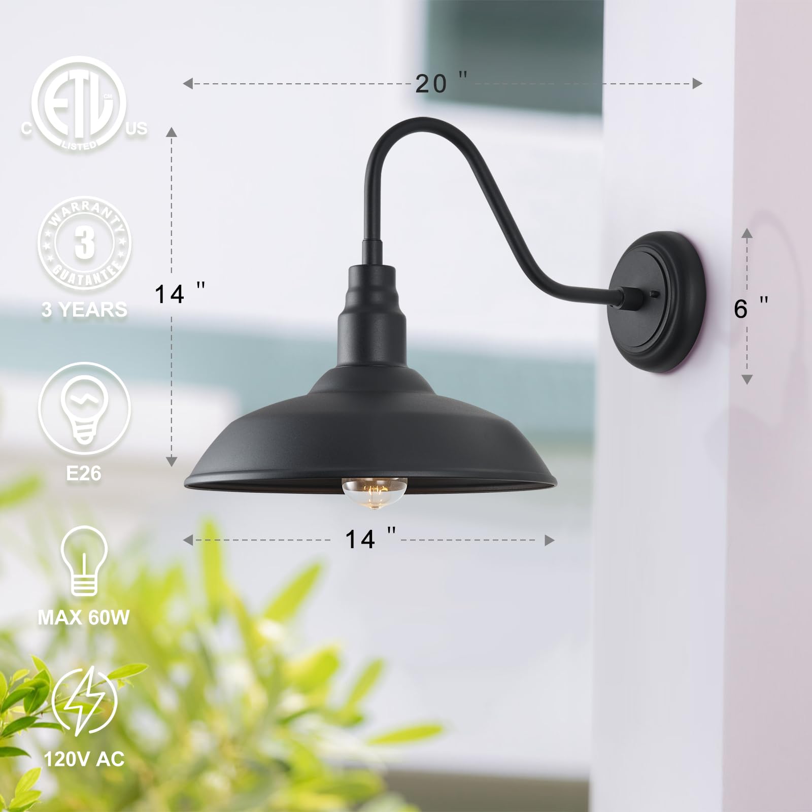 GOALPLUS weatherproof exterior light with rust resistance for outdoor longevity