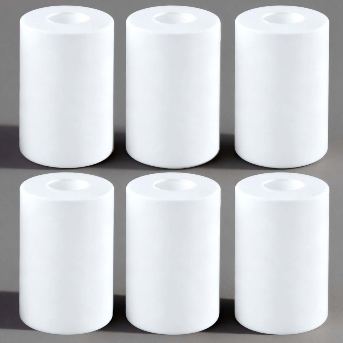 GO&SO white frosted cylindrical glass shade for table lamps creates a soft, inviting glow.