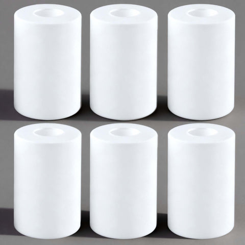 GO&SO white frosted cylindrical glass shade for table lamps creates a soft, inviting glow.