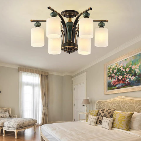 GO&SO cylinder shade provides ambient lighting for chandeliers and sconces.