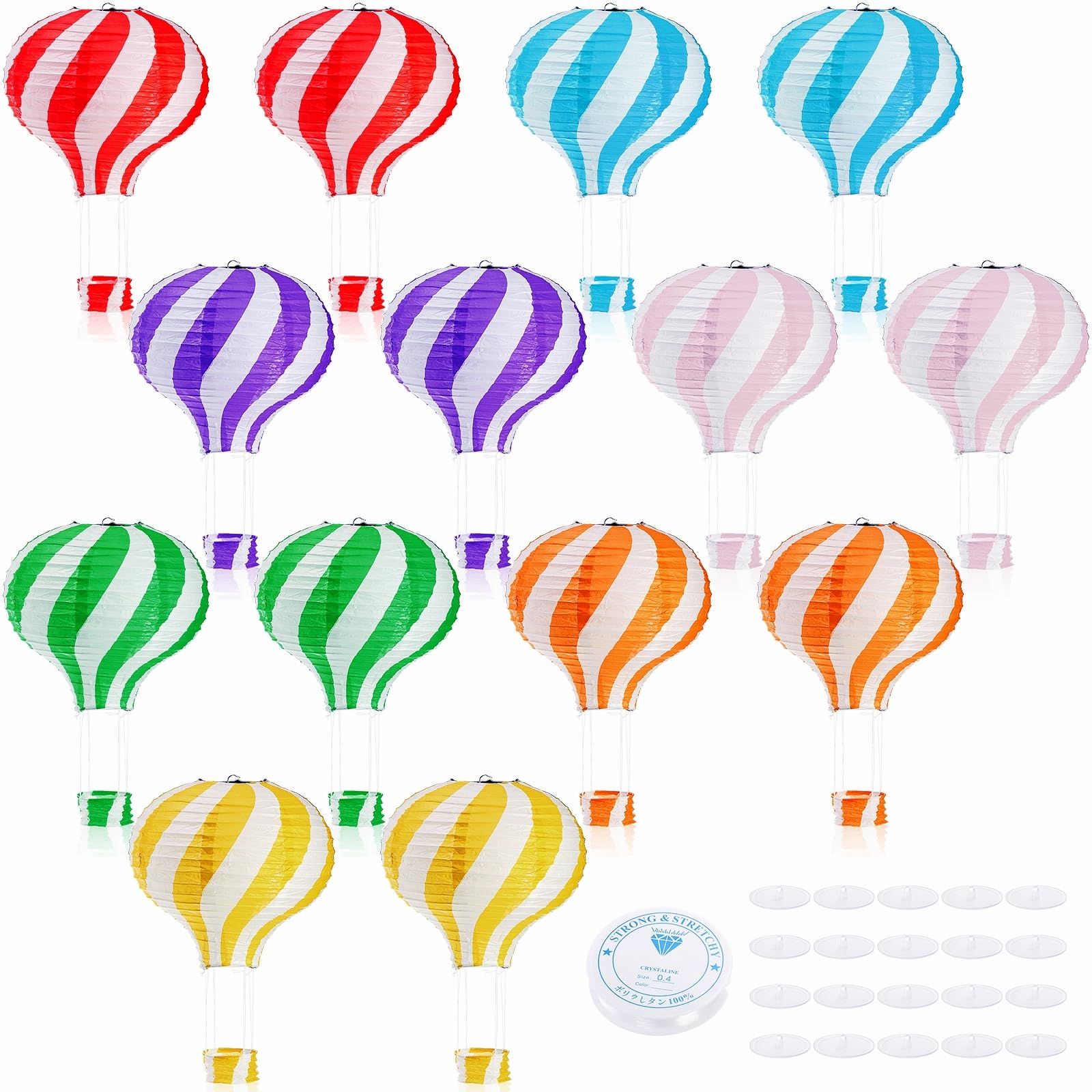 Goaste 14-pack hanging lanterns ready for ceiling display and festive color.