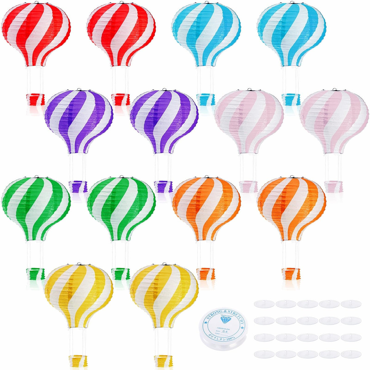 Goaste 14-pack hanging lanterns ready for ceiling display and festive color.
