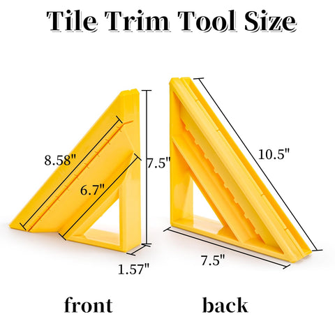 Goaste 45-degree guide aids accurate miter cuts on tile edges