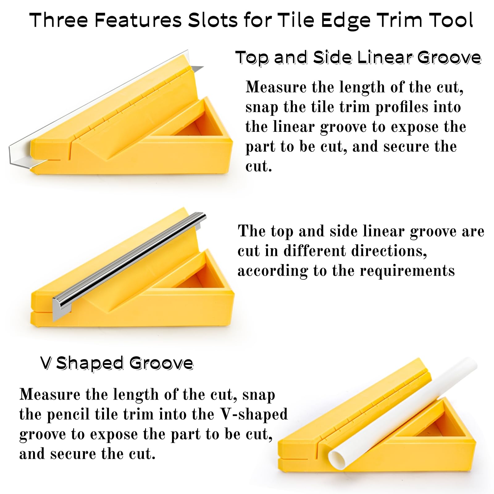 Goaste edge-trim-square made of ABS plastic for steady trimming