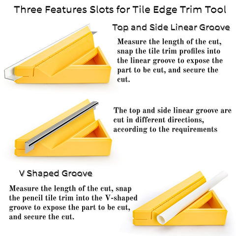 Goaste edge-trim-square made of ABS plastic for steady trimming
