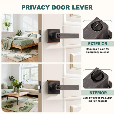 GOBEKOR door handle length 123mm ensures comfortable grip.