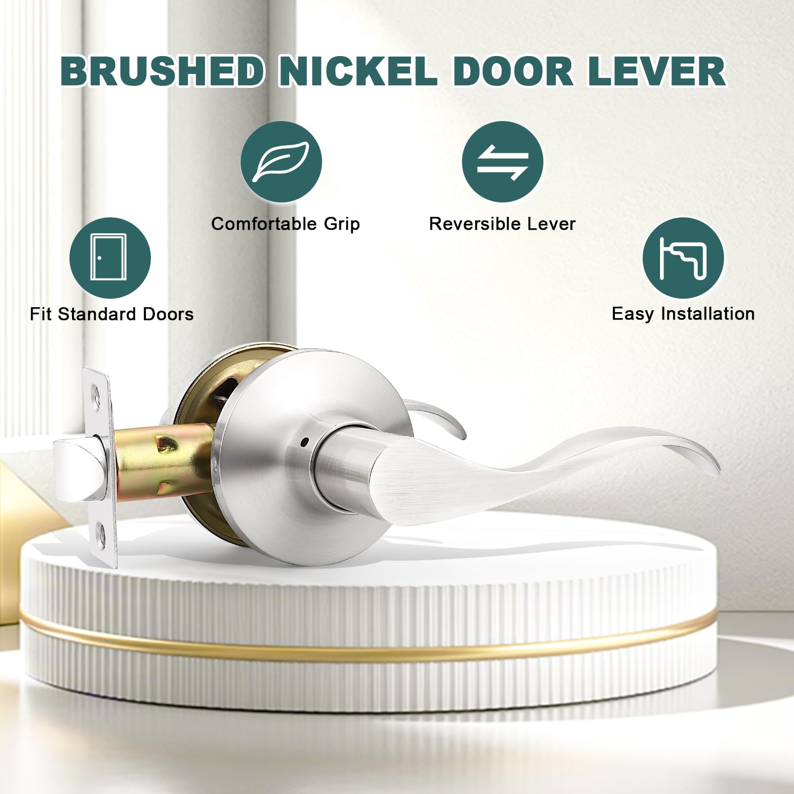 GOBEKOR wave lever interior door handle with modern finish