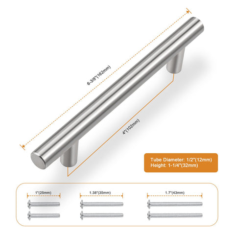 Gobrico brushed nickel cabinet handle cleans easily and hides fingerprints