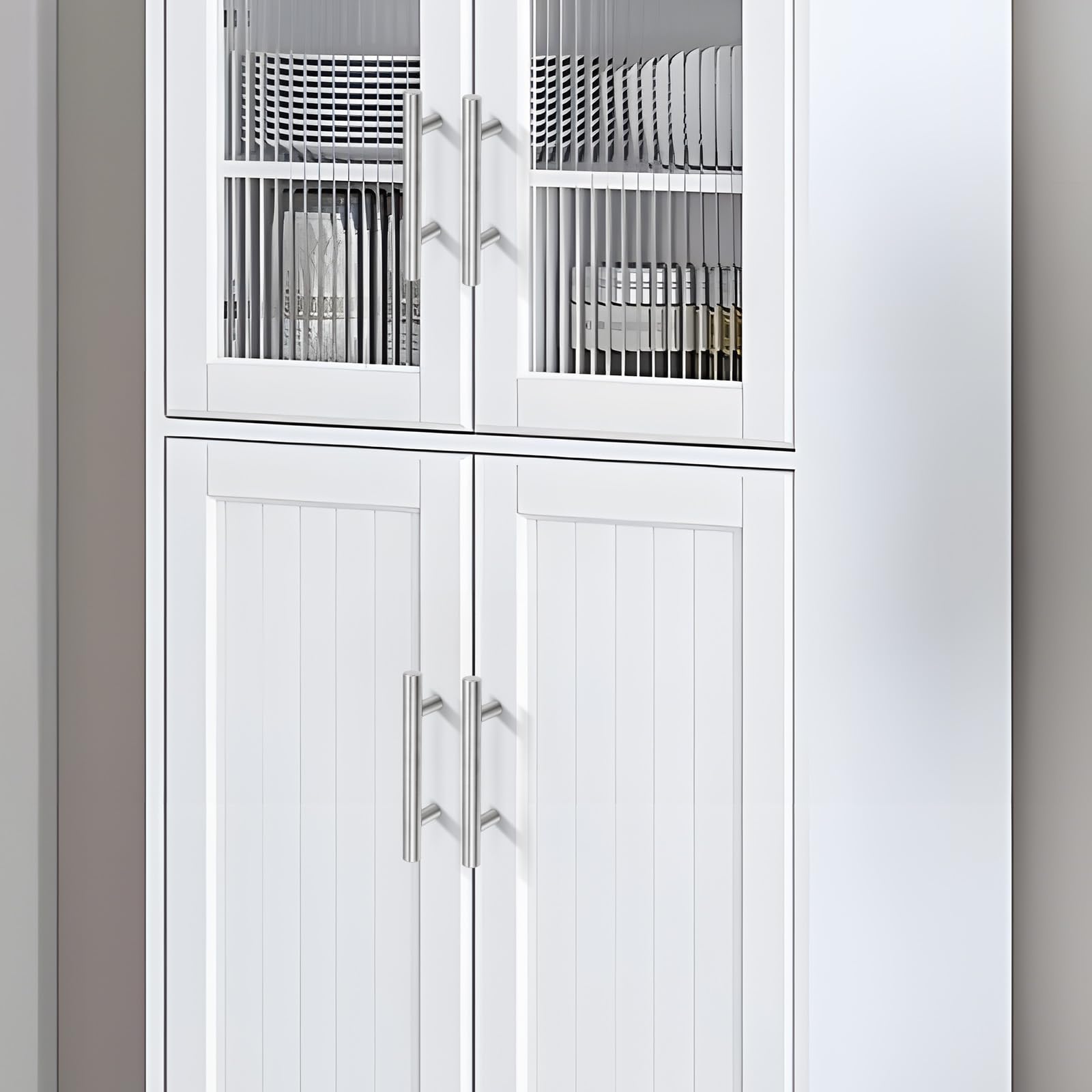 Gobrico brushed nickel pulls resist scratches and corrosion for lasting appeal.
