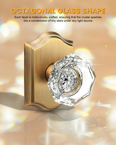Gobrico crystal knob close-up showing clear facets and vintage charm.
