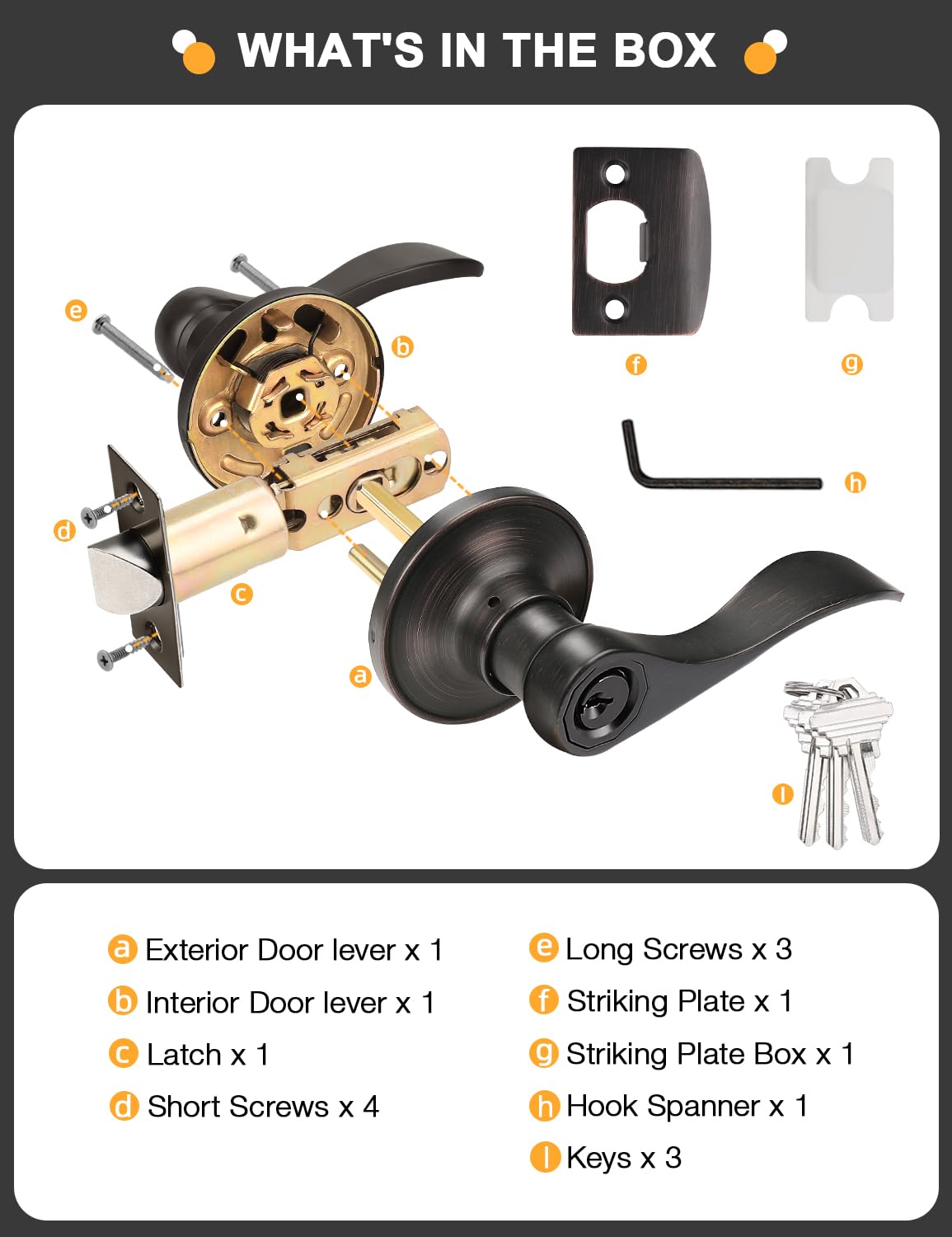 Gobrico door thickness range 35-45mm for flexible fit