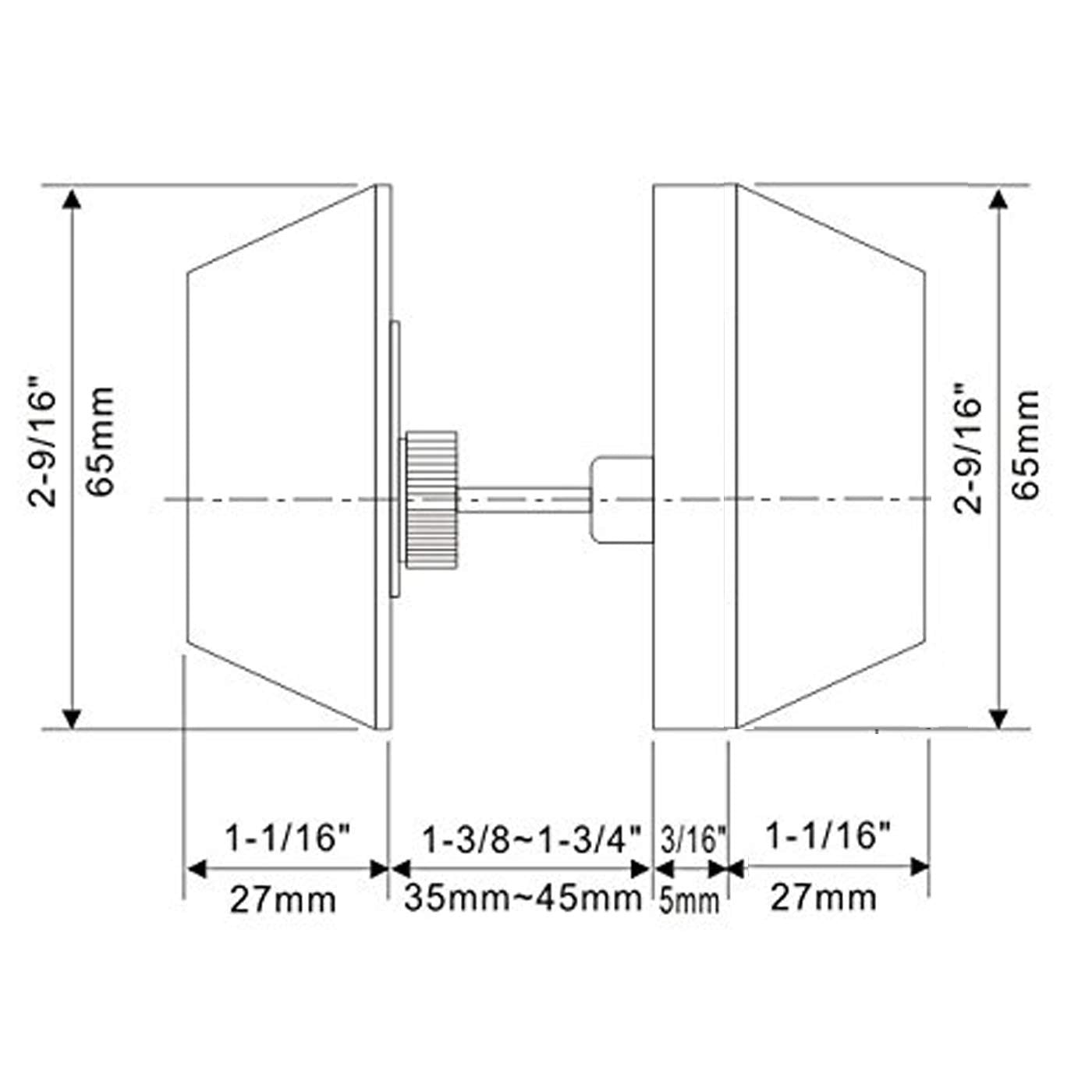 Gobrico fits doors 1-3/8" to 1-3/4" thick for most standard exterior doors.
