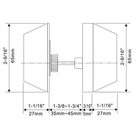 Gobrico fits doors 1-3/8" to 1-3/4" thick for most standard exterior doors.