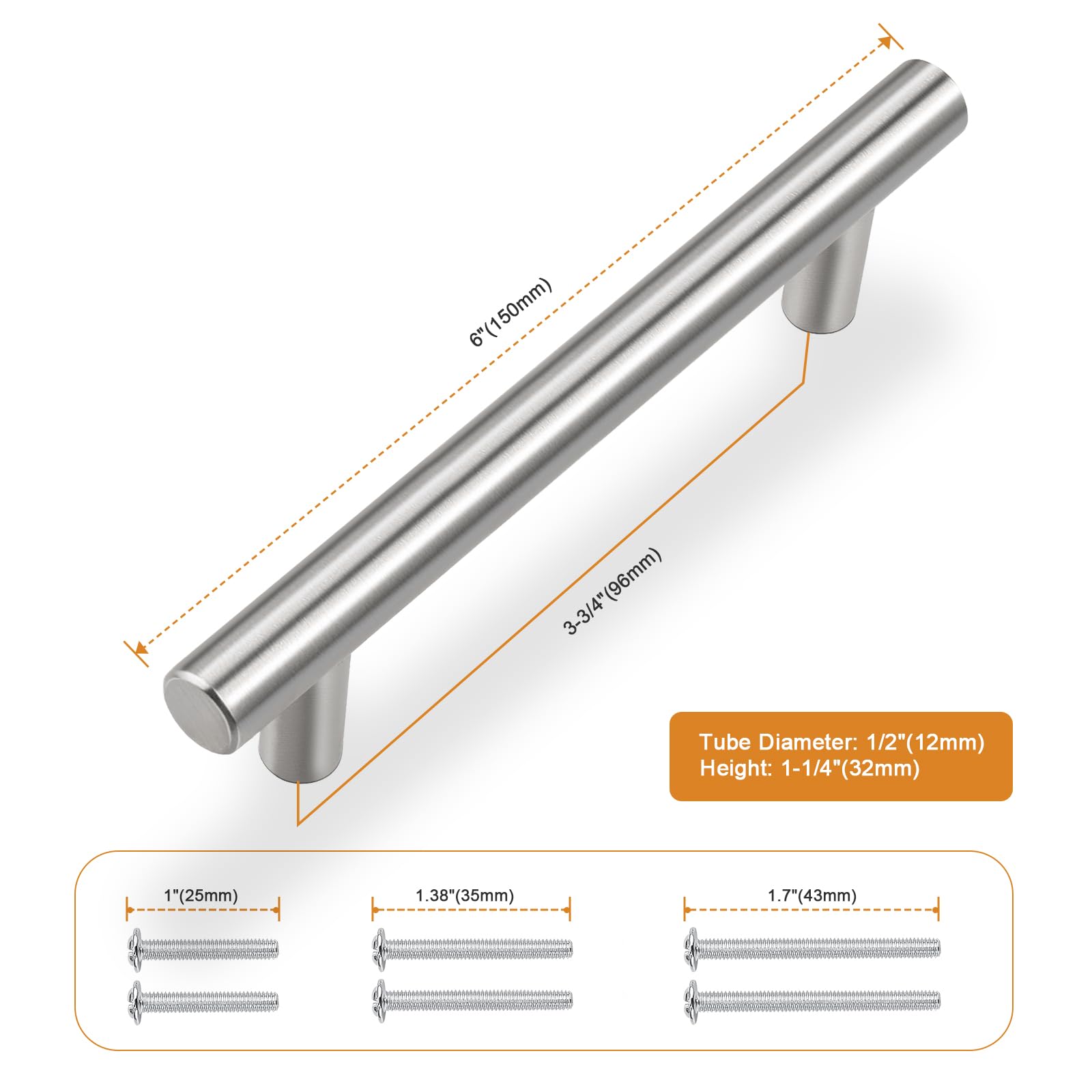 Gobrico easy-installation cabinet pulls with included screws for quick setup
