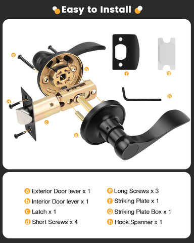 Gobrico hallway and closet lever combines style and durability for daily use.