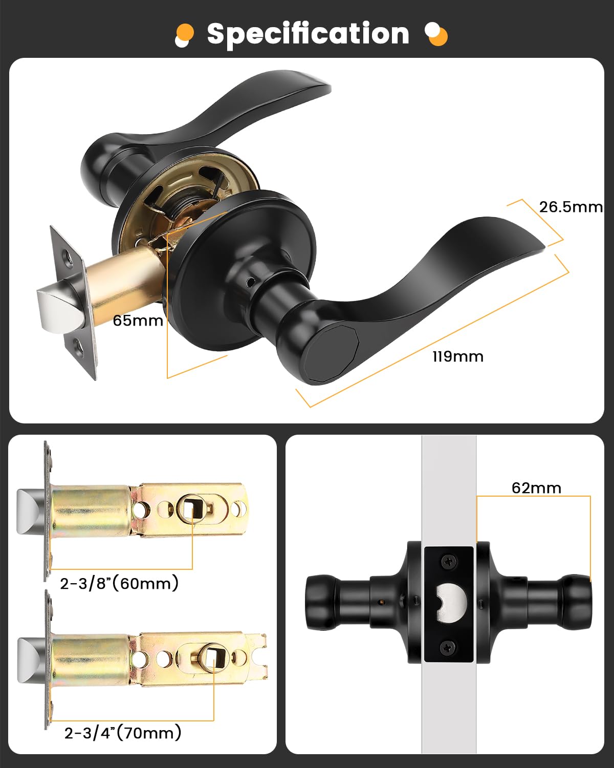 Gobrico heavy-duty zinc alloy construction for long-lasting performance.
