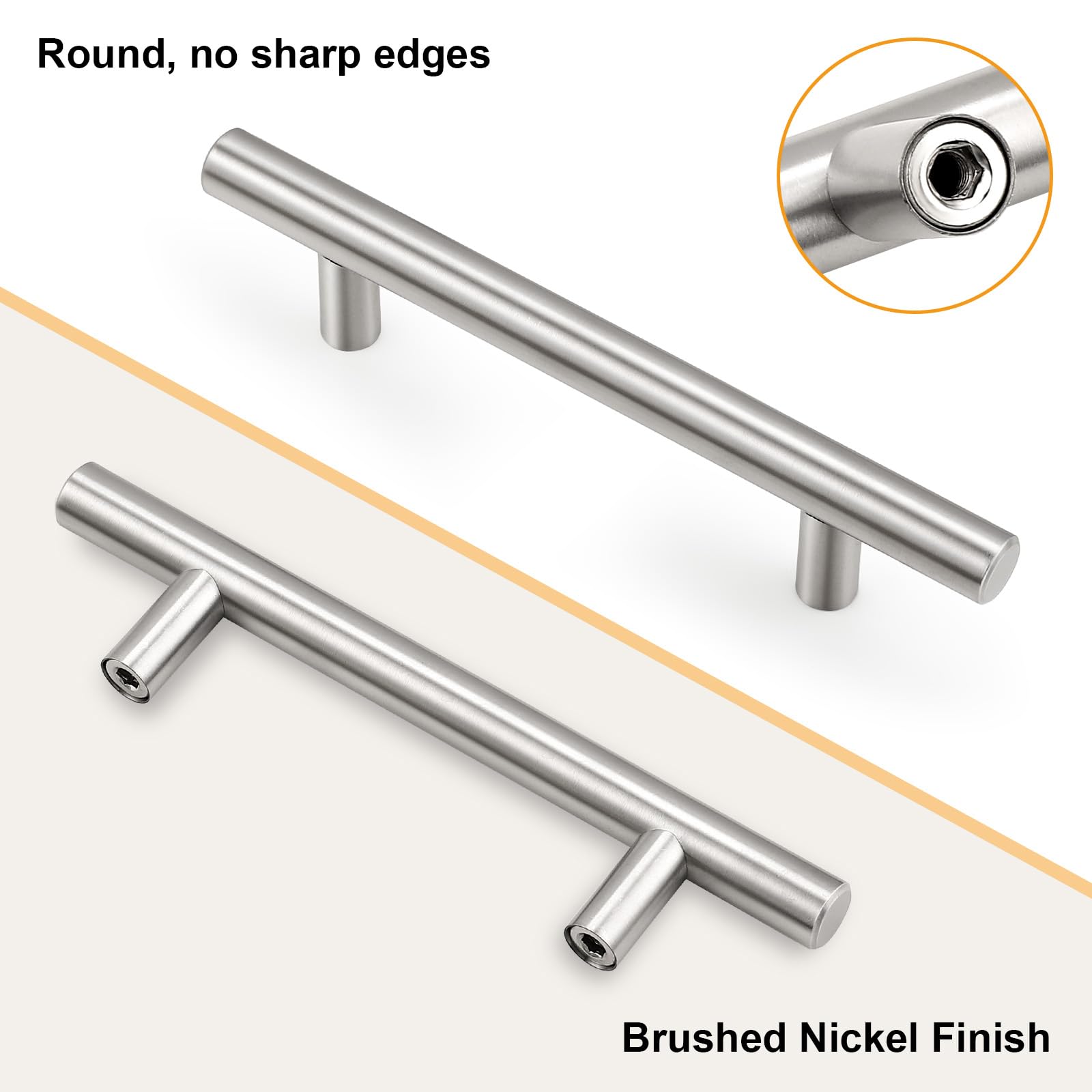 Gobrico packaged cabinet pulls with hardware, ready for installation