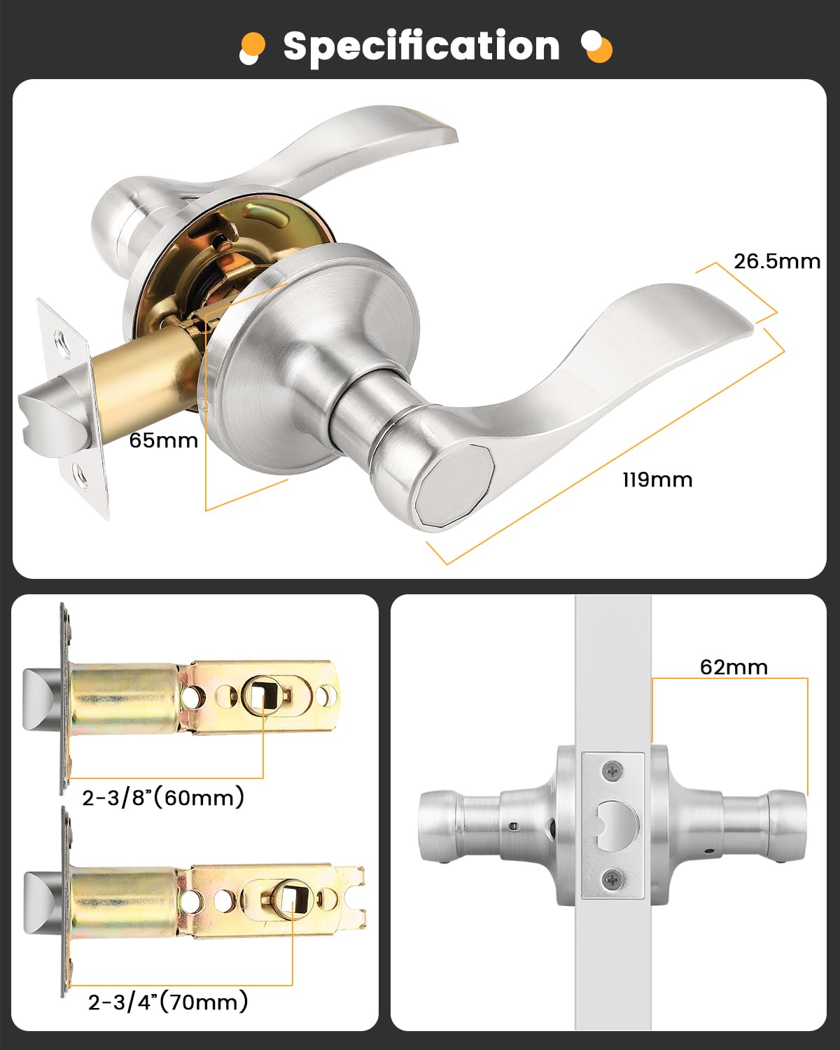 Installation step with screwdriver for Gobrico handle